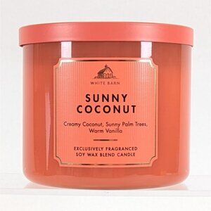 SUNNY COCONUT White Barn 3 Wick Candle 14.5 oz - NEW